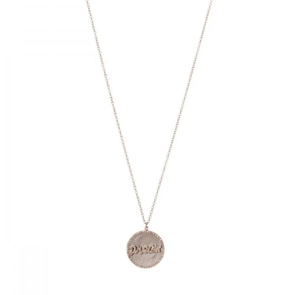 Jemma Sands Essex Dream Necklace Champagne Diamond Disc Pendant - $1075‎